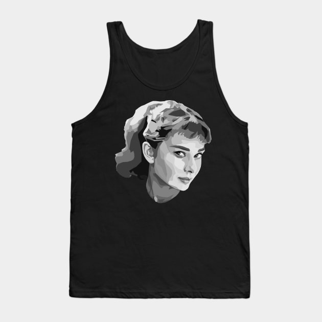 Audrey Hepburn Tank Top by sigsin